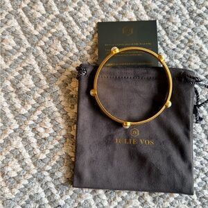 Julie Vos Gold Pearl Cabochon Bangle